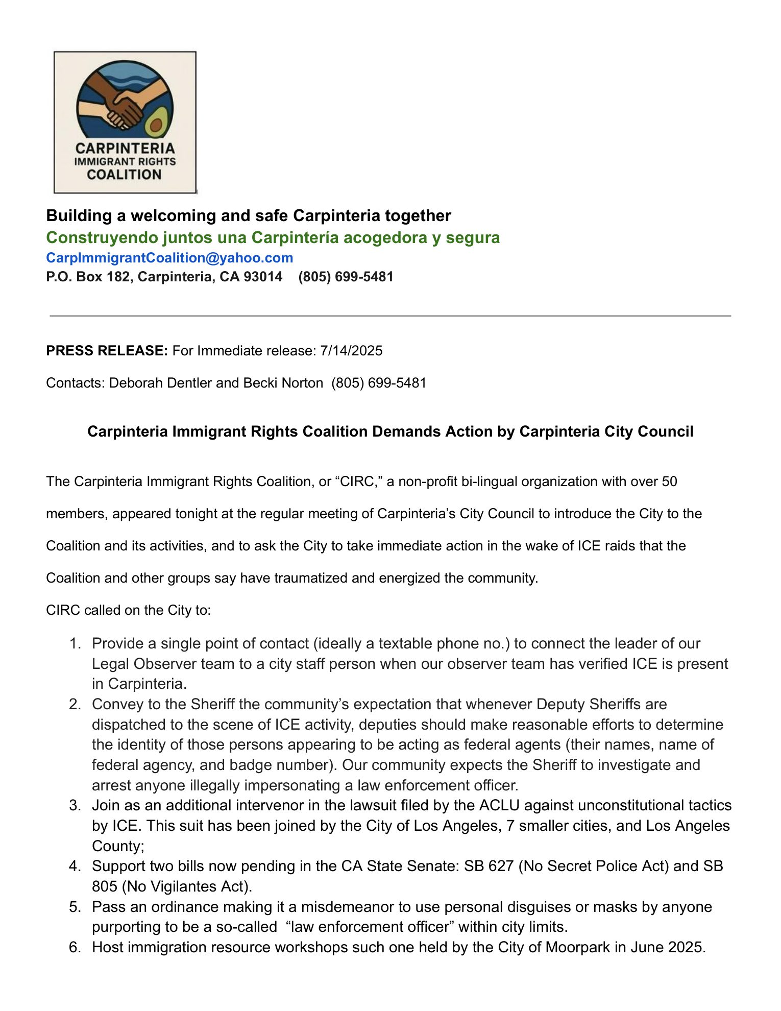 Press Release 2 cover