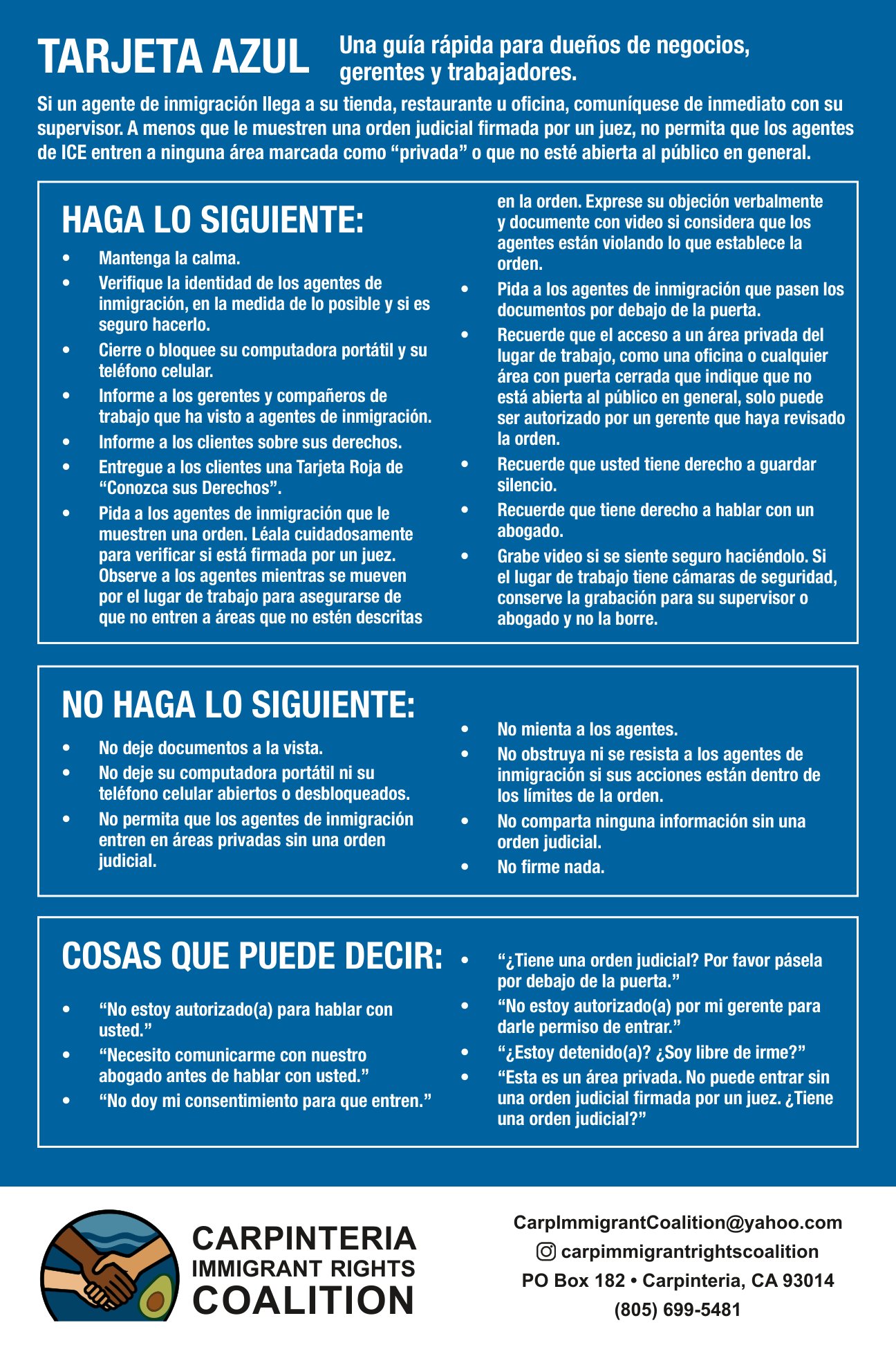 Tarjeta Azul — Spanish Blue Card